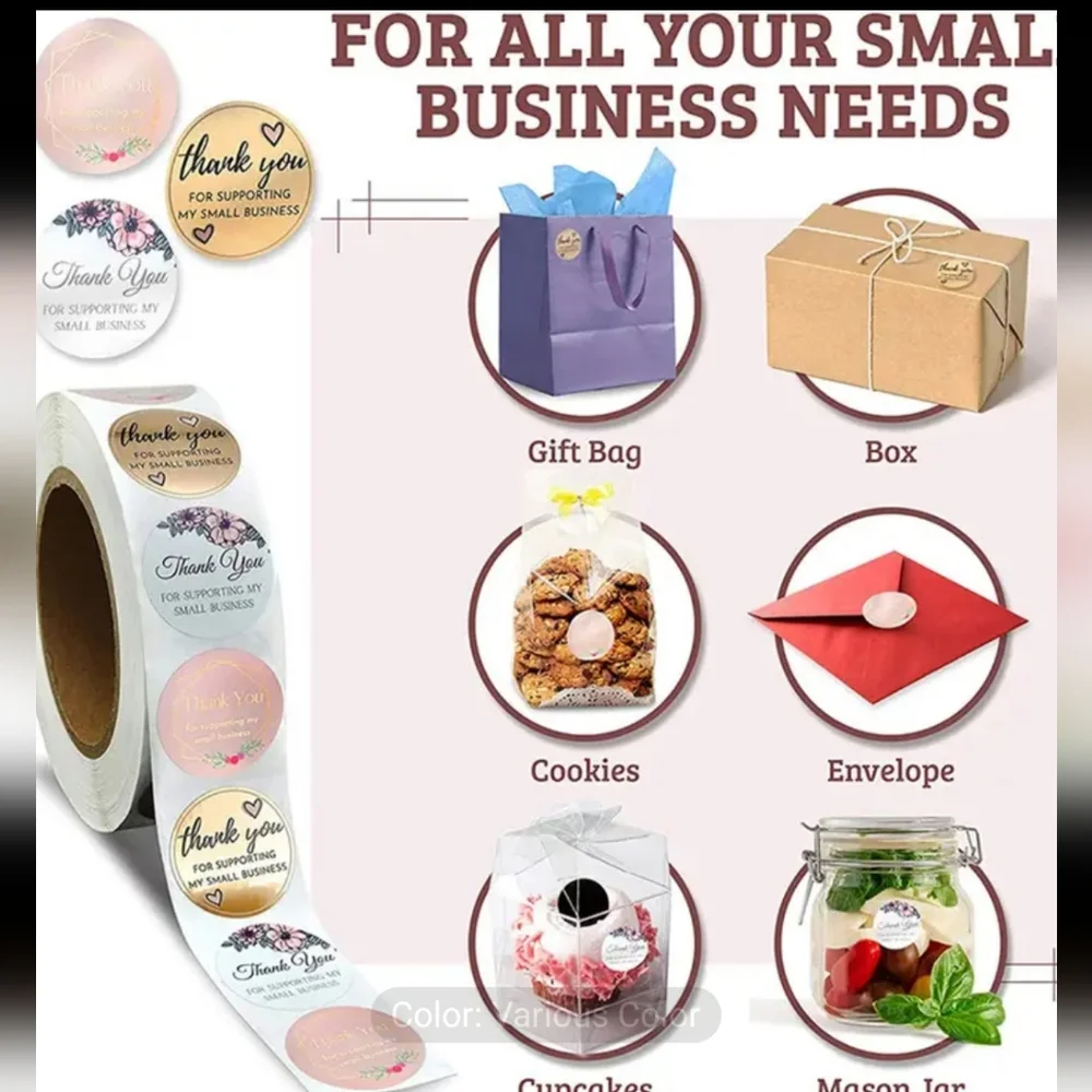 500pcs Thank You For Supporting My Small Business